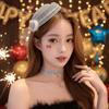 Beret Fedoras Hat Hair Clip Formal Hat Fascinator Hat Vintage Red Top Hat Hairpin  Party Headwear