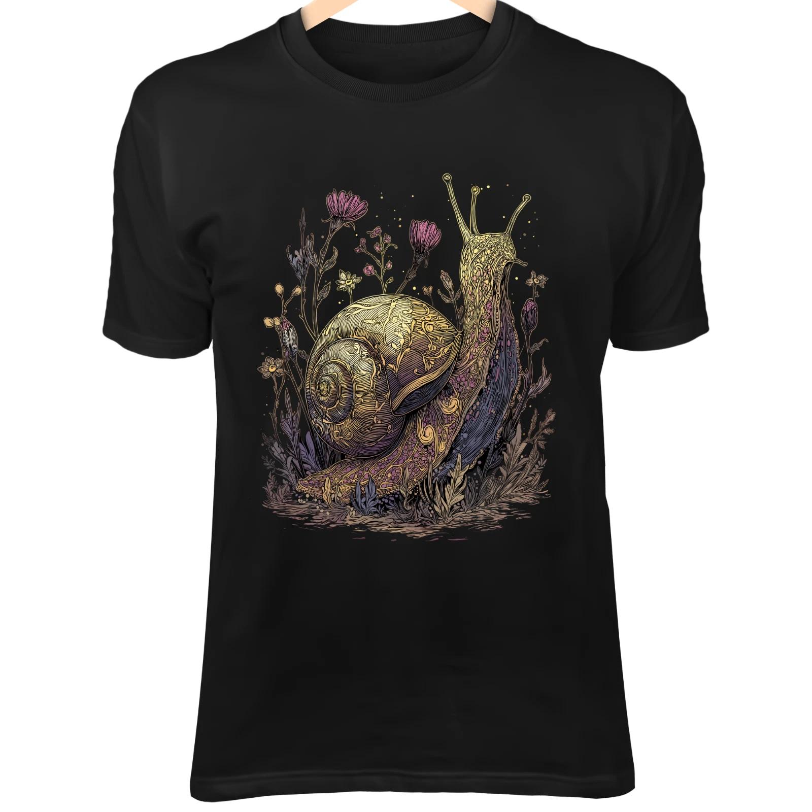 Magical Snail Art - Luminous Shell, Vines, Wildflowers & Enchanted Nature Aura 3XL