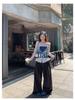 Women's Spring Floral Sheer Slim Long Sleeve T-shirt