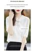 Spring/Summer Wool Knit Qipao Collar Mid-Sleeve Jacquard Top
