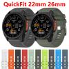 QuickFit 22mm 26mm Weiches Silikonarmband für Garmin Fenix 8/7/7X/6/6X Pro/5/5X/Tactix/Delta Bravo/Epix Gen2/Enduro 3 Armband
