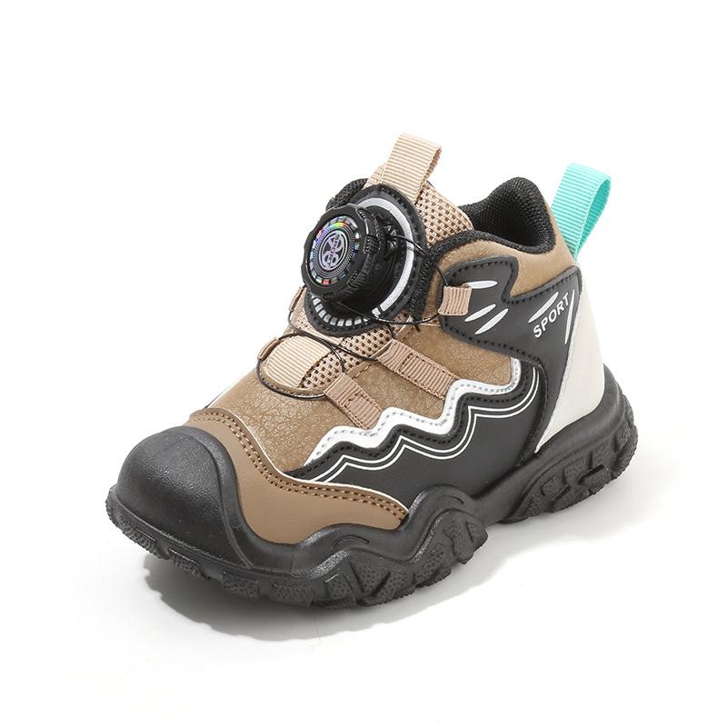 Clearance Children's Sports Shoes 2025 Spring and Autumn Boys Hiking Shoes High-top Girls Casual Shoes Soft-soled Baby Dad Shoes