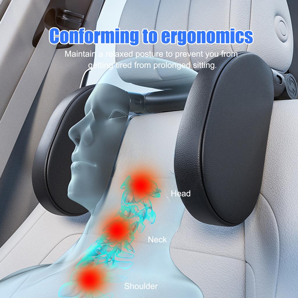 Neck Support Pillow 180 Adjustable Memory Foam Road Pal Headrest Travel Sleeping Car Headrest Suitable for Kids and Adults