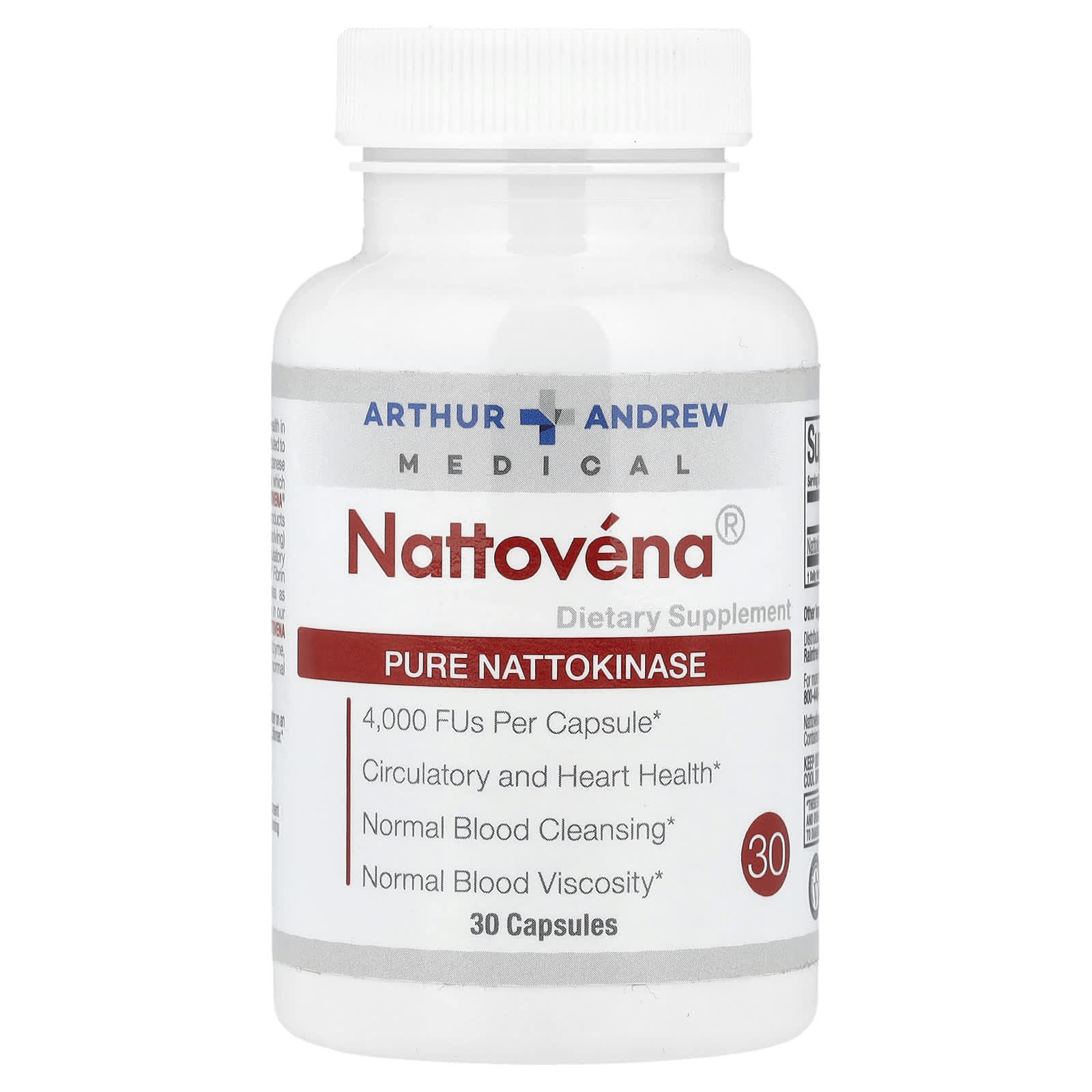 

Nattovena, Pure Nattoginase, 200 Mg, 30 Capsules