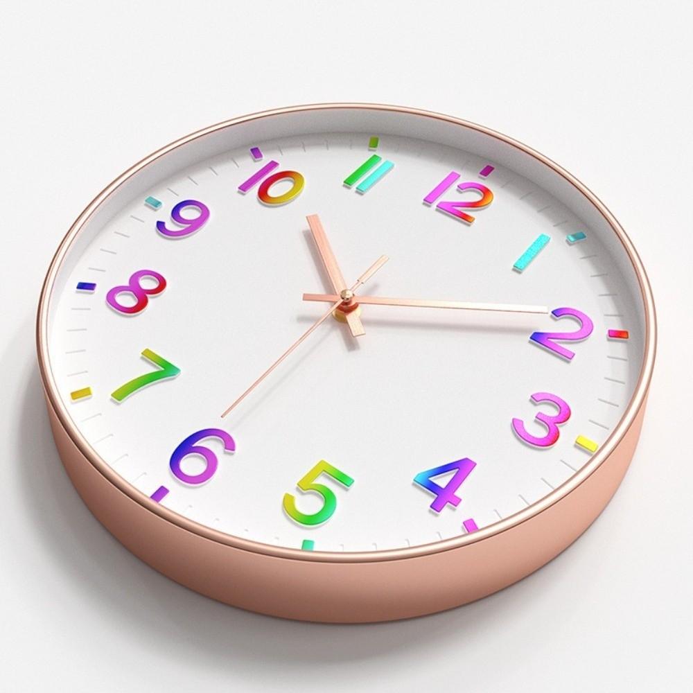 Mute Quartz Clock 12 Inch Silent Wall Clock Fashion Children Clock  Home Office Decorative