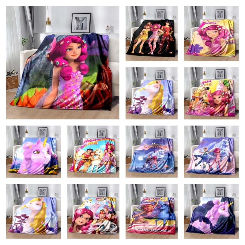 Mia And Me Cartoon Print Flannel Throw Blanket Soft Warm Bed Cover For Kids Bedroom Living Room Sofa Home Decor Gift