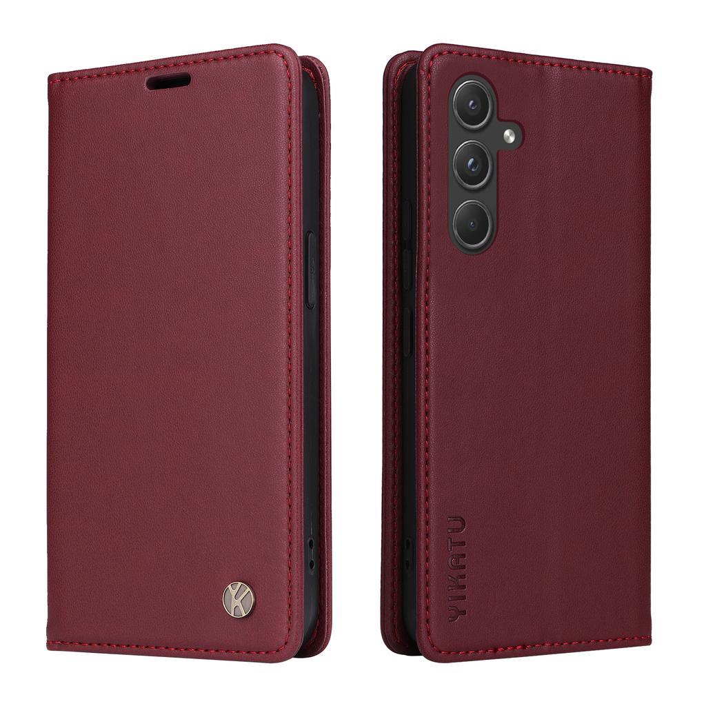 YIKATU YK-001 For Samsung Galaxy A55 5G Magnetic Case Book Style Leather Stand Phone Cover