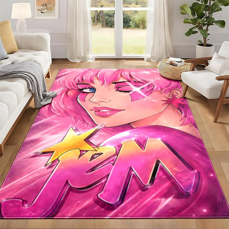 Jem and the Holograms Carpet Door Mat for Living Room or Bedroom Protective Mat Under Chair Office Decoration Christmas Gift Birthday Present
