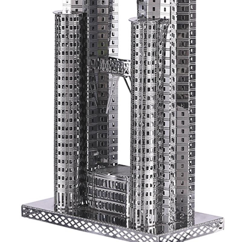 3D Twin Towers Metal Puzzle: Car & Motorcycle Series DIY