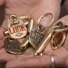 [ALOHAMONI] Brass GOOD LUCK Vintage American Key Chain Key Ring American Casual Miscellaneous Goods