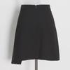 2025 Korean Women's Fashion: Irregular Solid Color Lapel Shirt + Short Skirt Suit