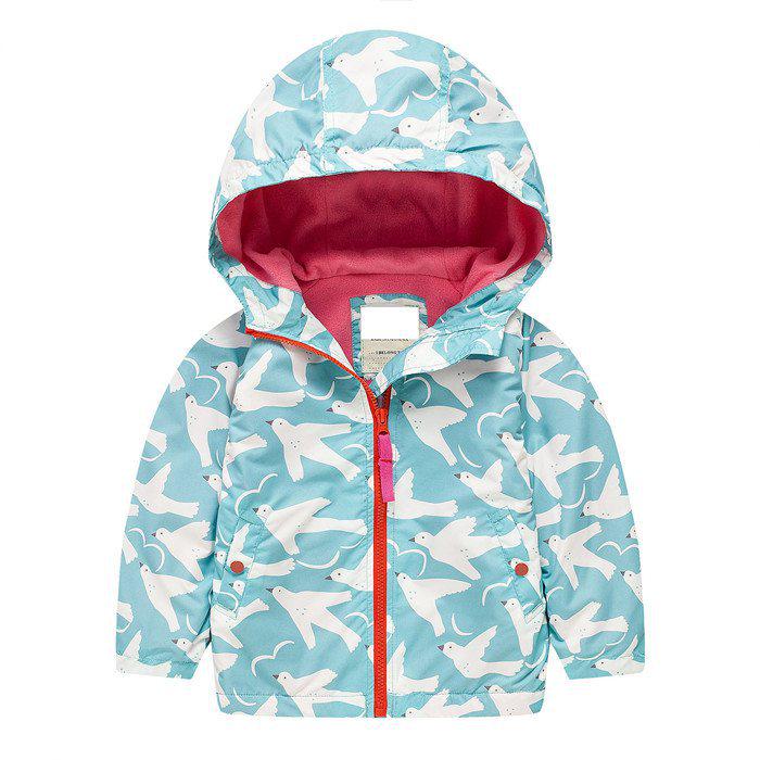 Meanbear Boys' and Girls' Windproof Plush Hooded Windbreaker Coat