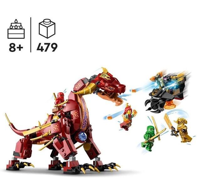 LEGO Ninjago 71793 Lava Dragon Transforming Into Fire Wave
