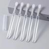 10PCS Transparent Silicone Nail Art Brush Reusable Soft Silicone Applicator Sticks Portable Universal Nail Glitter Applicator