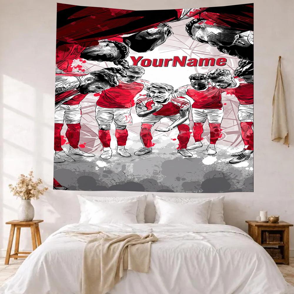 Arsenal Custom Your Name Wall Decor Tapestry Art For Pet Memorial Birthdaywedding Party Backdrop Family Gift
