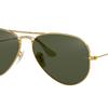 Ray-Ban Gold Rim Green Lenses Alloy Round Sunglasses for Men