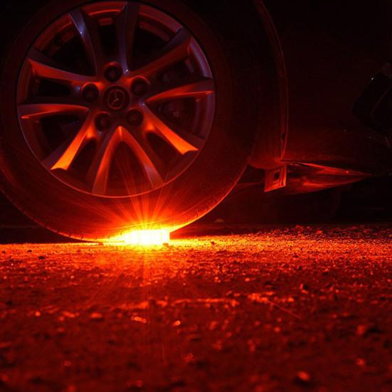 2 stk LED-varsellys Nødsikkerhetslampe Kompakt størrelse Høy lysstyrke Vanntett Mye brukt signallys med krok