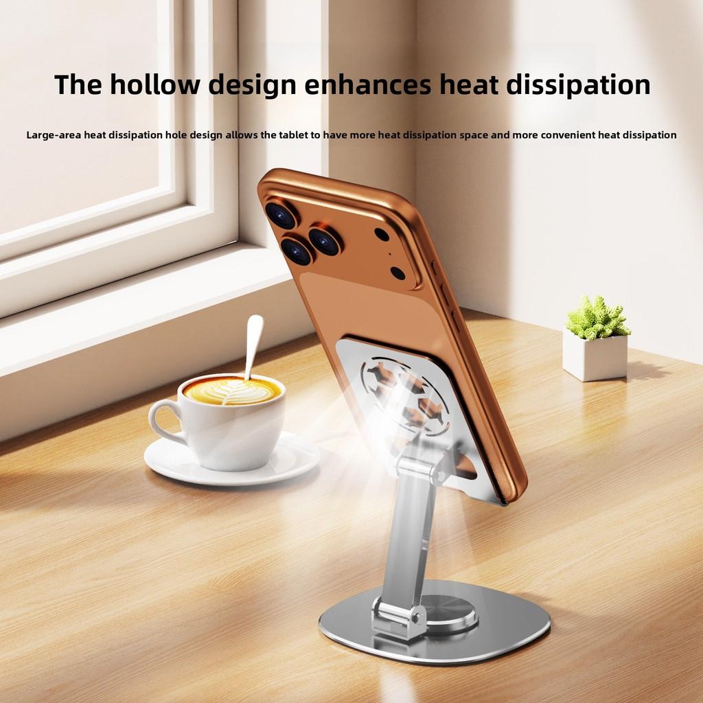 Metal Phone Stand With 360degree Rotation For Home Office And Travel Use
