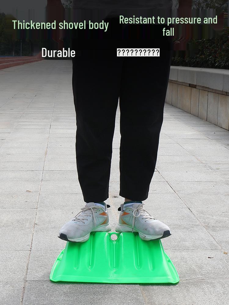 Large Thickened Tempered Plastic Shovel: Household Snow, Grain, and Garbage Shovel with Square and Flip Head.
