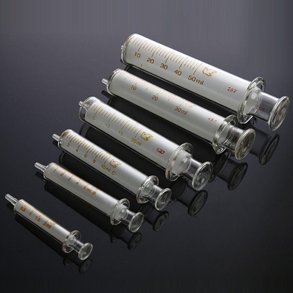 10PCS Glass Syringes for Liquid 1ML 5ML 10ML Transparent Glass Syringe Metal Needle Measuring Syringe Tools Mobile Phone Repair