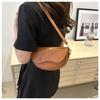 2024 Spring Women's Semicircular Chain Saddle Bag - Wide Strap, Crossbody, Fashionably Casual