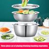 Vegetable Cutter Multifunctional 4 In 1 Grater Slicer Lid with Drain Basket Washing Draining Slicing Fruits Vegetables Kitchen Vegetable Slicer