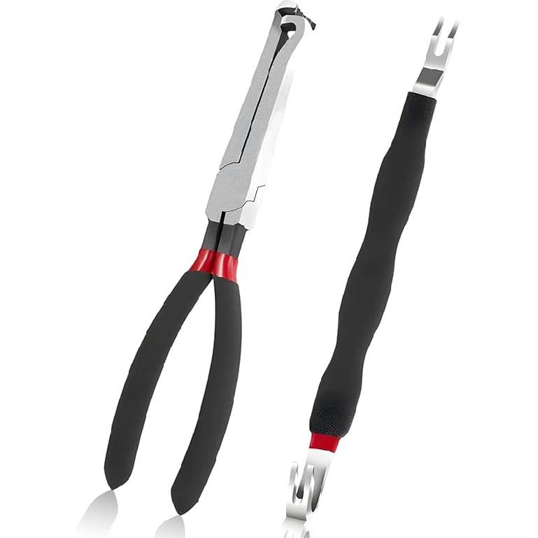 Electrical Disconnect Pliers, Electrical Connector Separator Tool, 8 Inch Automotive Electrical Disconnect Pliers For Cars, Locking Push Tab Plugs