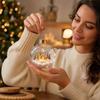 2D Flat Pattern Christmas Ball Ornament Shatterproof Hanging Light Up Ornament Pendant  Window