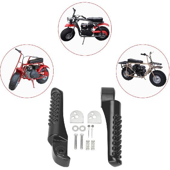GREHUA Mini Bike Foot Pegs Compatible With Coleman Powersports BT200X CT200U CT200U-EX CT100U Trail 200 CC100X 212Cc 196Cc 6.5Hp Motor Minibike Parts