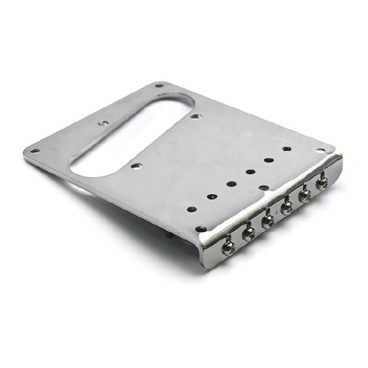 6 Rollensättel Elektrischer Bass Feste Brücke 6 Saiten Professionelles Basszubehör Feste Brücke Bassgitarrenteil für Gitarre