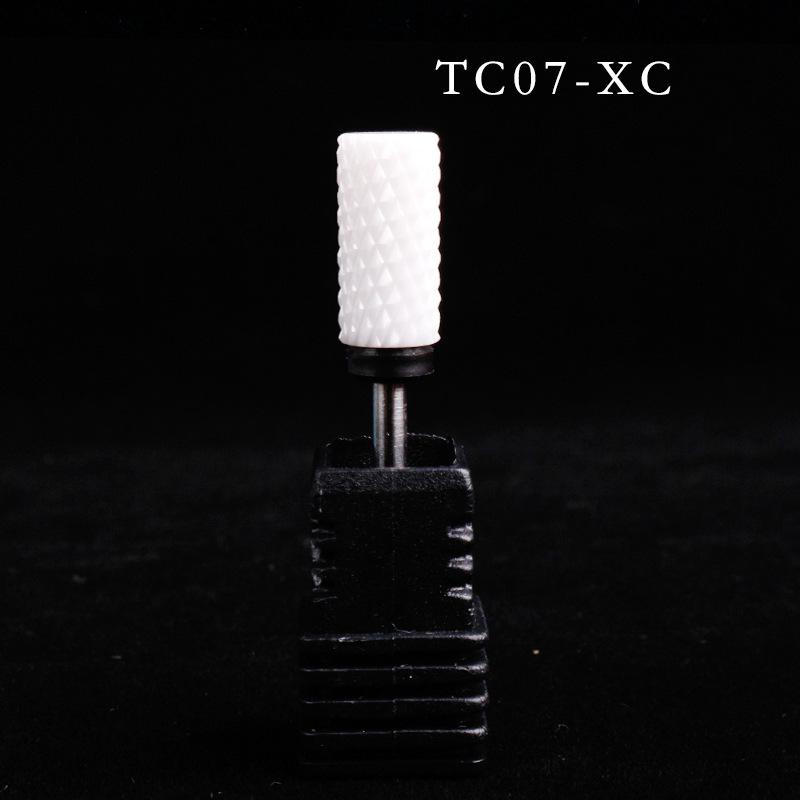 Nail Art Ceramic Grinding Head, Single Corn Bullet Cylindrical Rocket-Shaped Nail Electric Grinding Machine Accessories Grinding Head