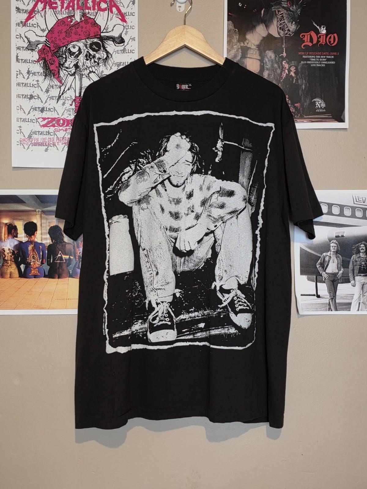 90s Kurt Cobain Grunge Band Shirt AOP BOOT Nirvana/ Single Stitch Unisex T-Shirt S