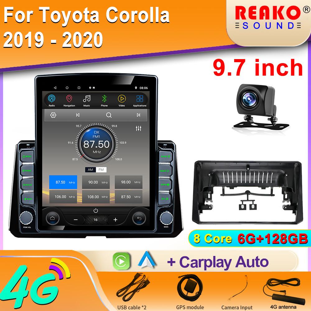 

9,7-дюймовый вертикальный экран Android автомобильное радио для Toyota Corolla 2019 GPS навигация Carplay мультимедийный плеер стерео экран 8 core 6GB+128GB