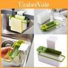 Stylish Green With White Suction Cup Base Kitchen Brush Sponge Holder For Easy Draining