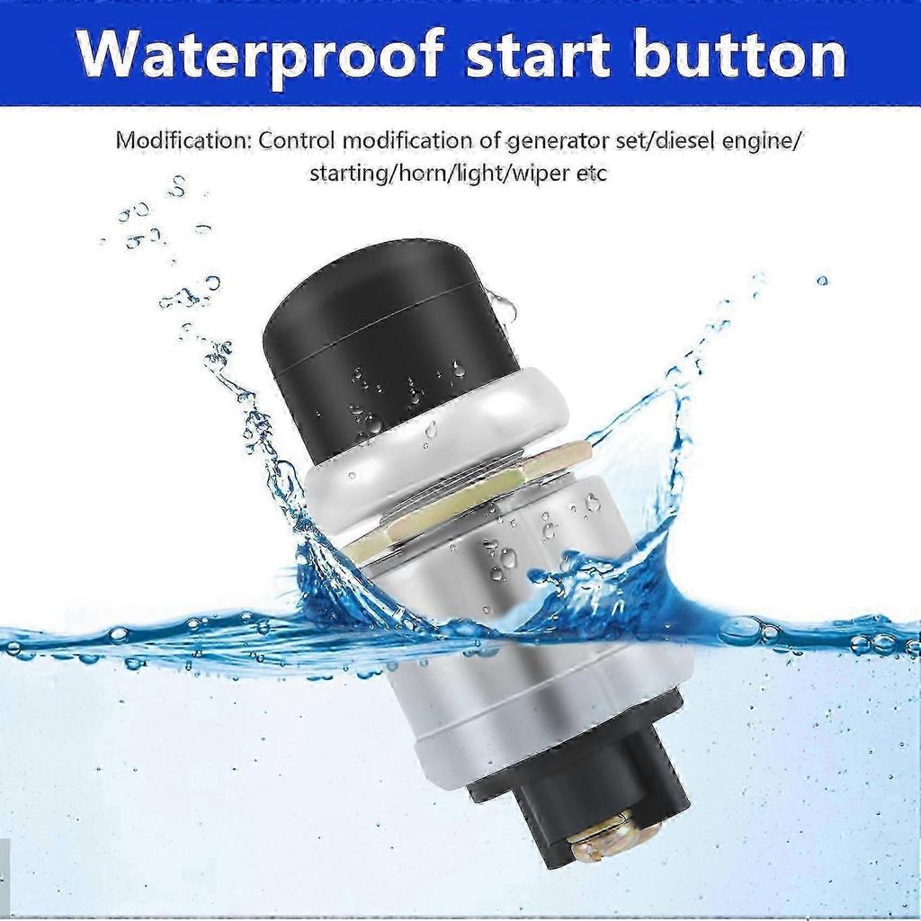 Waterproof 12V 50A Push Button Switch for Cars Boats Track Horns and Engine Starting
