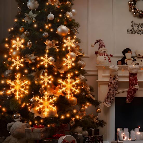 3Pcs LED Christmas Window Lights Silhouette Tree Decoration with Suction Cups Battery Powered Decorative Lights for Glass Wall