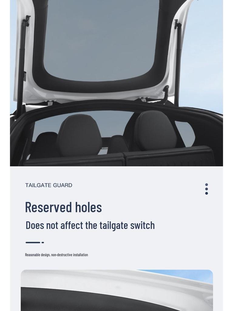 Tesla Model Y Six-Seat Tailgate Protection Pad - TPE Soft Rubber Trunk Guard