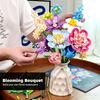 Creative 865Pcs Romantic Rose Flowers Bouquet Building Blocks DIY Peony Eternal Flower MOC Bricks Toys For Girls Valentine Gifts