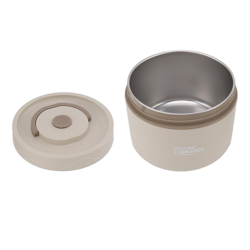 550ml Stainless Steel Insulated Bento Lunch Box Stackable 2 Tier Round Bento Lunch Box Stainless Steel Leakproof Food