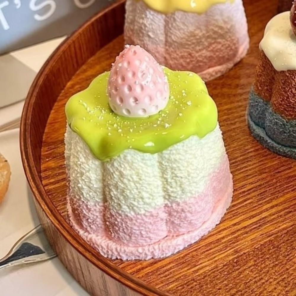 Simulated Puddings Soft Squeeze Toy Silicone Fidget Toy New Dessert Squishy Toy