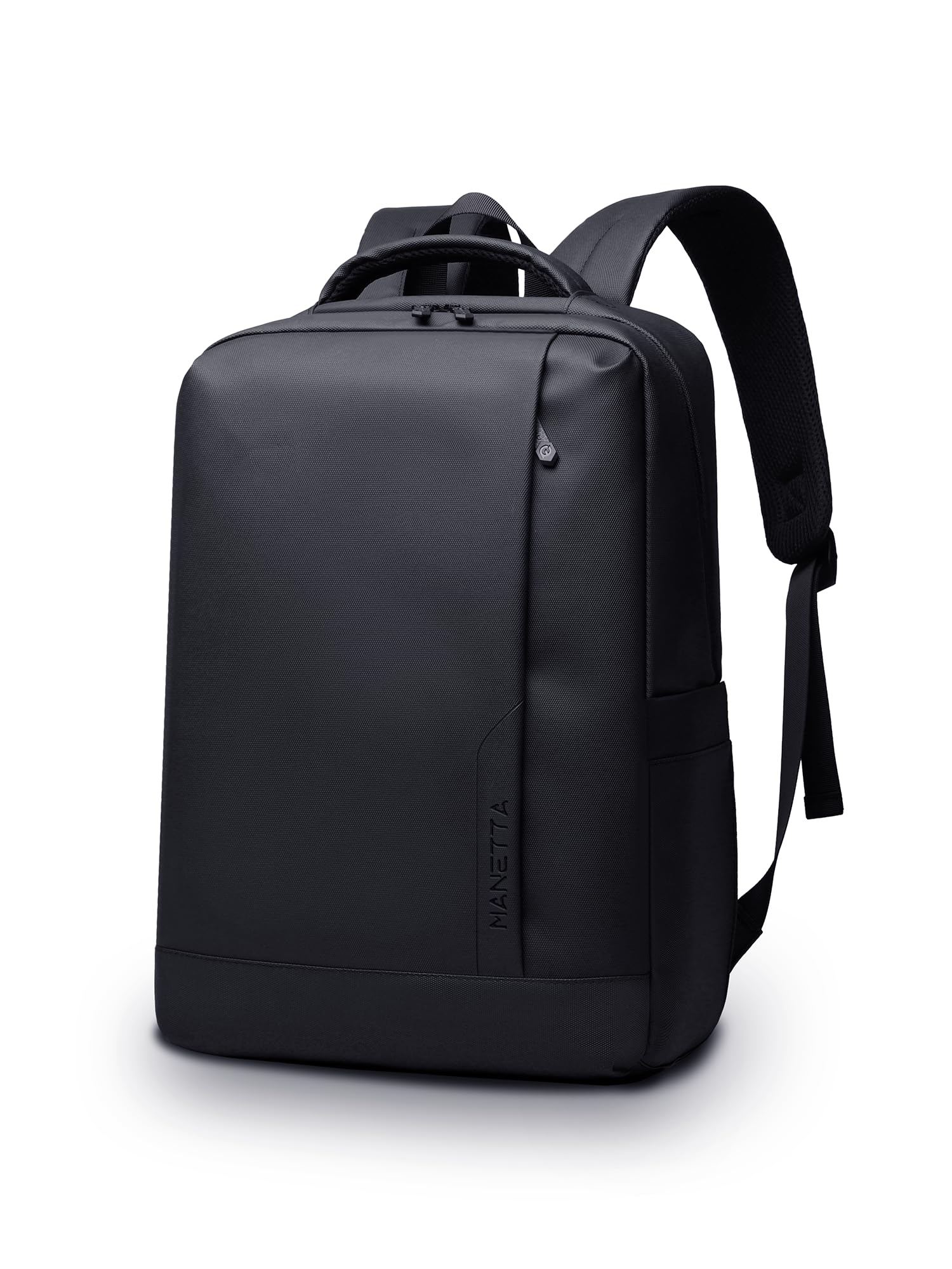 

Деловой рюкзак для ультра водонепроницаемый совместимый с водонепроницаемым пятностойким ударопрочным большим ноутбуком для старшей школы бизнеса унисекс [MANETTA] мужской, легкий, чёрный