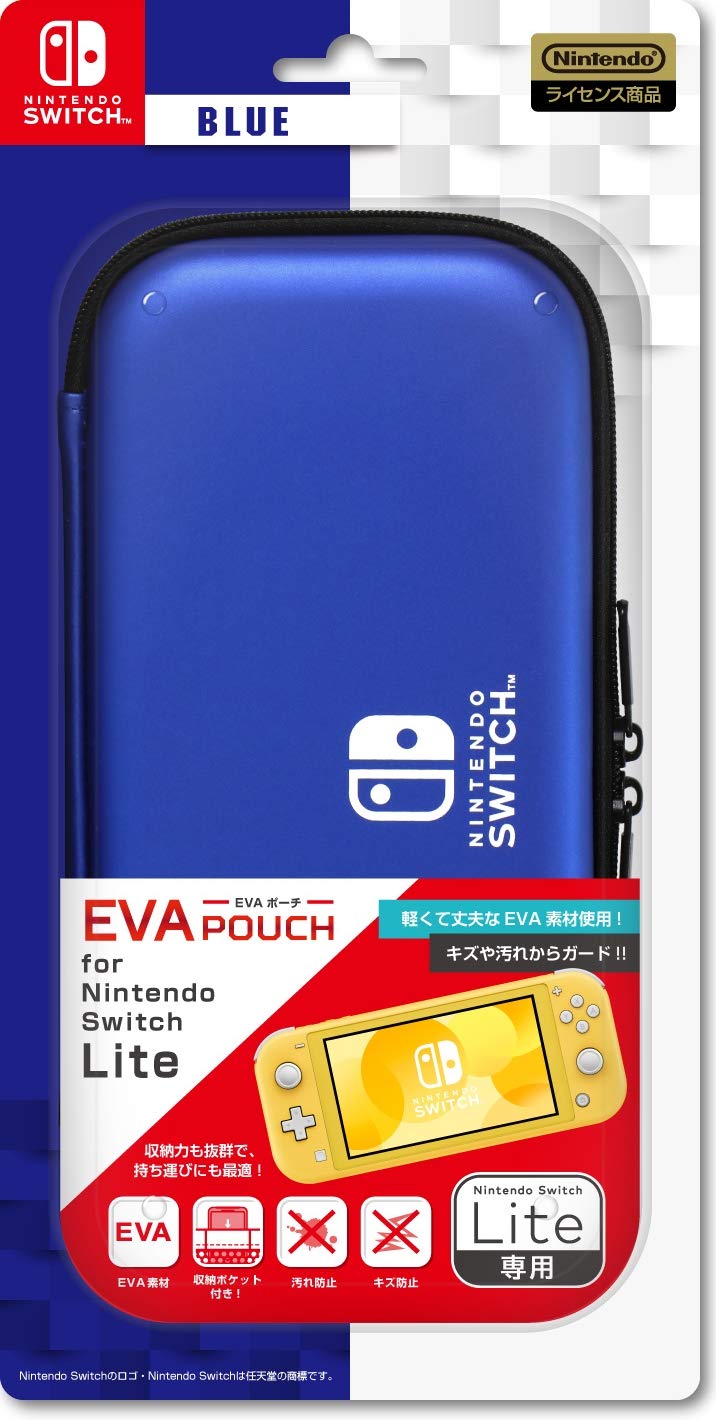 

Лицензированный чехол Nintendo Storage Pouch для Nintendo Switch Lite Чехол для Nintendo SWITCH Lite Switch [Официальный продукт] EVA (синий) - синий