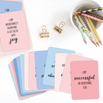 50 cartes d'affirmation pour femmes, citations positives quotidiennes, cartes de motivation pour l'encouragement personnel pour le bien-être mental, idée de cadeau