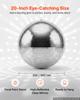 VEVOR Mirror Disco Ball 500 mm Silver Reflective Ball with Hanging Ring, for Party Home Decoration Stage Props DJ Dance Club, 2 Mirror Tile Sizes