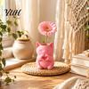 Gifts for Cat Lovers 3D Printed Vase, Cute Smiling with Heart?Hand Gesture Flower Holder, Desktop Decor Animal Shaped Decor, Small Planter