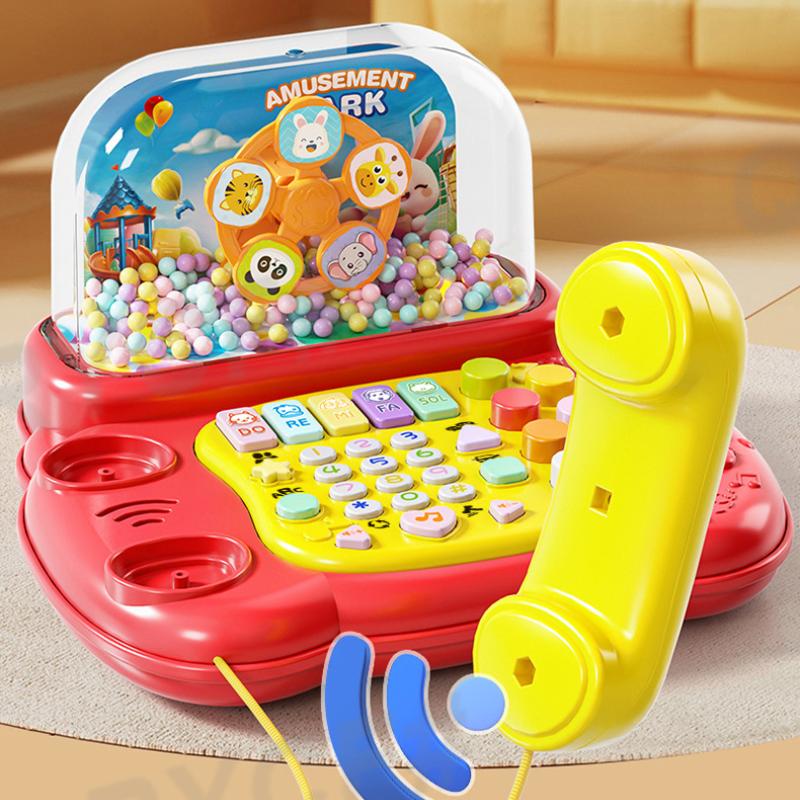 Simulation Telephone Toys Music Snowfiake Lights Story Machine Baby Mobile Phone Multi-functional Kids Education Birthday Gifts
