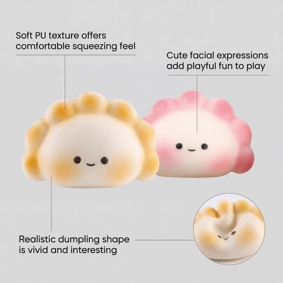 Sensory Fidget Toy Dumpling Shape Ring Crafted From Odorless 1 Pc