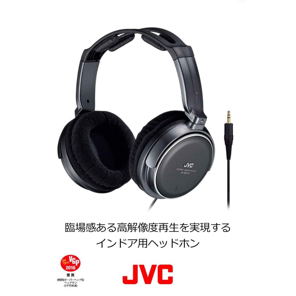 JVC Kenwood JVC HA-RZ510 Kopfhörer, kabelgebunden, versiegelt, Stereo, schwarz, für den Innenbereich (für TVGames) 1,2 m + Verlängerungskabel 2,3 m im Lieferumfang enthalten