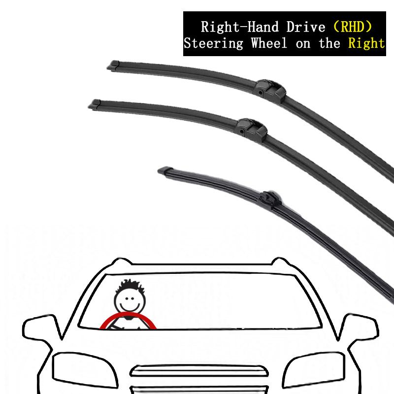 For Volkswagen VW Touareg Porsche Cayenne 2008~2018 Front Rear Wiper Blades Cutter Back of Window Brushes Cleaning