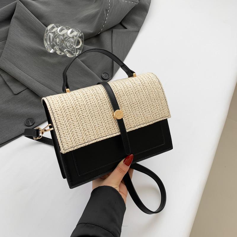 Candy Color Splicing Retro Texture New Style Trend Contrasting Color Fashion Casual Temperament Crossbody Small Square Bag